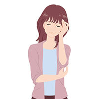 10万円借りたい悩む女性